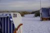 Spiekeroog Foto 21 Strandabgang mit Schnee