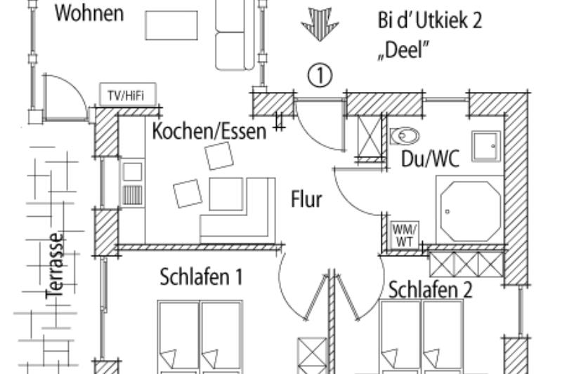 Spiekeroog Foto 3 Gebäude I Wohnung Deel