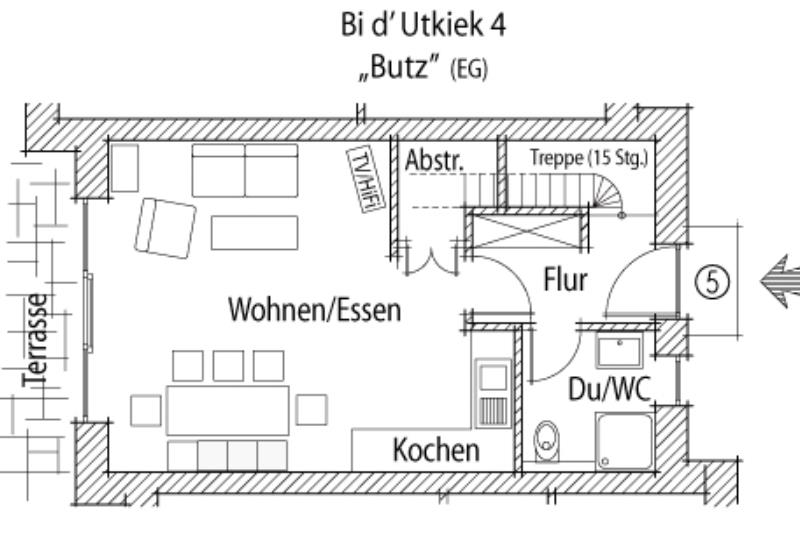Spiekeroog Foto 9 Gebäude II Wohnung Butz EG