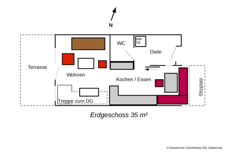 Spiekeroog Foto 10 Grundriss Erdgeschoss